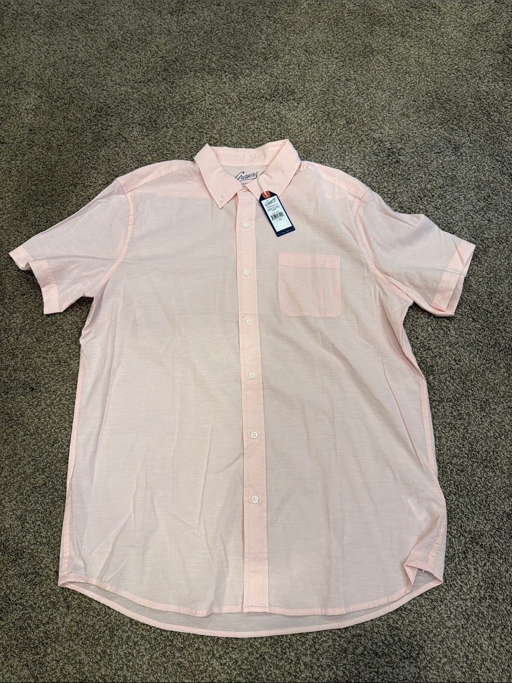 Grayers Light Pink Short-Sleeve Button-Down Shirt